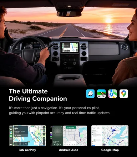 Miniatura 7 de Estéreo de coche Android 13 de 9 pulgadas para Ford F150 2009-2014 (solo CA manual), unidad principal inalámbrica CarPlay Android Auto con dos