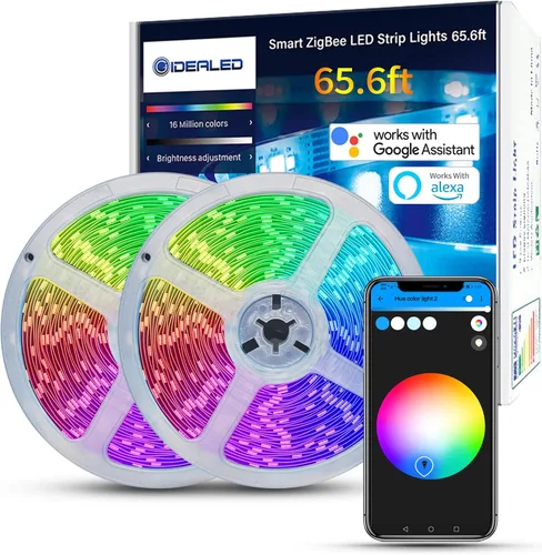 Miniatura 9 de GIDEALED Paquete de 2 controladores LED inteligentes ZigBee 3.0 de 2 salidas para tiras RGB de 4 pines regulables compatibles con Hub Bridge, Amazon