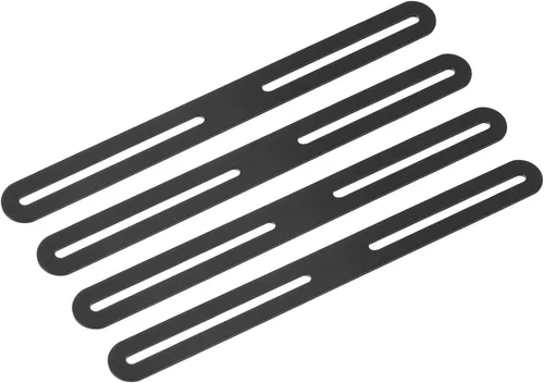 Miniatura 7 de uxcell Código de esquina ajustable, 4 piezas de 11.024 x 0.945 in, soportes de acero inoxidable rectos y gruesos, para conector fijo de estante