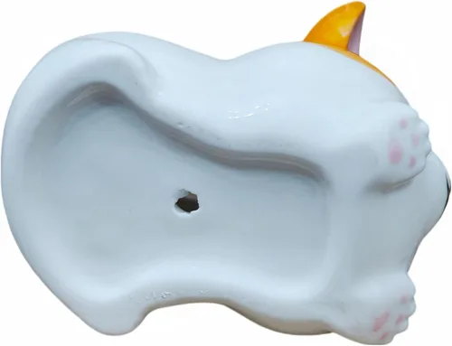 Miniatura 6 de Cuteforyou Macetas para suculentas, bonitas macetas de cerámica con forma de animal, diseño de cactus suculentas, planta no incluida (Corgi)
