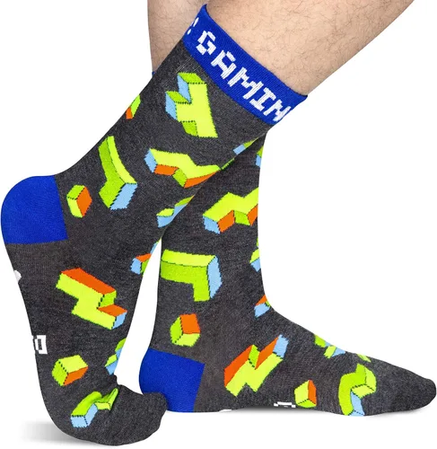 Miniatura 3 de Calcetines de juego para hombre, novedosos y divertidos, para la pantorrilla, color verde, regalo para jugadores, adolescentes, niños, hijos