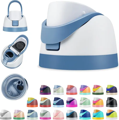 Miniatura 18 de Tapa de repuesto compatible con botella de agua Owala FreeSip a prueba de fugas, tapa abatible reutilizable, accesorio para vasos de 16 onzas, 24