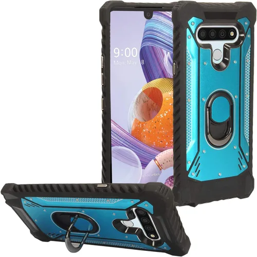 Miniatura 7 de Para LG Stylo 6 LM-Q730 (2020) - Funda híbrida con soporte de anillo - RS2 Negro