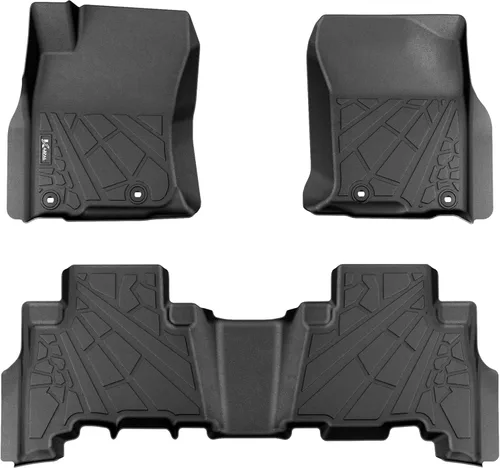 Miniatura 15 de KARPAL Alfombrillas de piso aptas para Toyota Tacoma 2005-2015 Doble Cabina (cobertura del espacio de los pies), revestimientos de piso de TPE