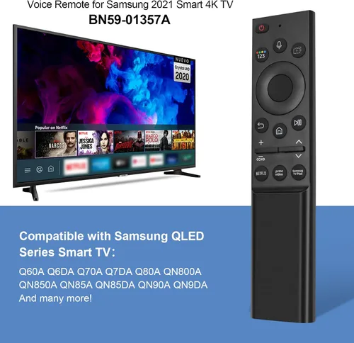 Miniatura 4 de BN59-01357A - Mando a distancia de voz de repuesto compatible con televisores inteligentes Samsung Serie QLED También BN59-01357F BN59-01357P