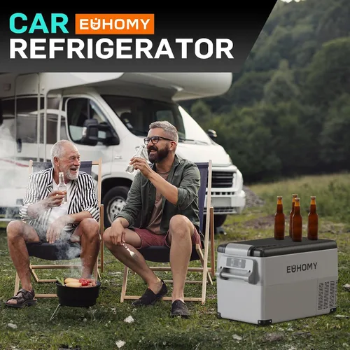 Miniatura 2 de Euhomy - Refrigerador de automóvil, 12 voltios, 35L (38 qt), refrigerador RV con 12/24 V CC y 120-240 V CA, refrigerador y congelador