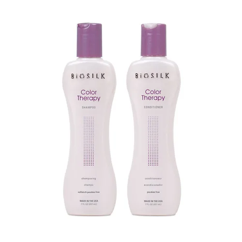 Miniatura 9 de BioSilk Champú y acondicionador de terapia de color, limpia y repone suavemente la humedad, sulfato, parabenos y libre de crueldad, 34 onzas