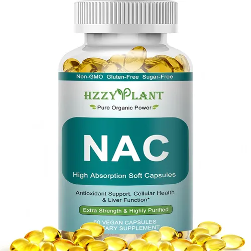 Suplemento NAC – Cápsulas blandas de NAC para antioxidante, inmune, respiratorio, apoyo para la salud hepática – Suplemento NAC de alta absorción N