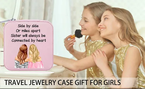 Miniatura 2 de Regalos para hermanas de hermana, pequeño joyero de viaje, organizador de joyas, caja de joyería, regalos inspiradores para hermanas, amigas, niñas