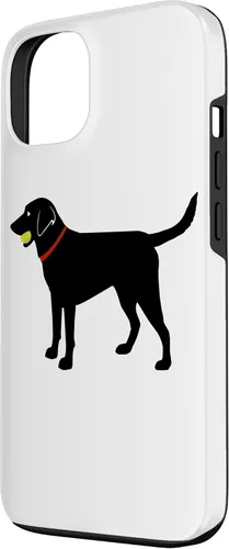 Miniatura 2 de Funda de regalo para iPhone 13 Labrador Retriever Fetch, Black Lab Play Ball Dog Lover