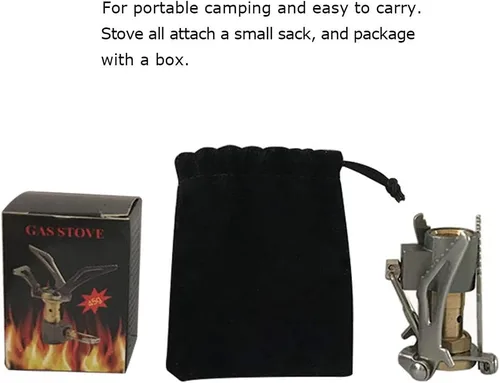 Miniatura 6 de DESERT & FOX, estufa ultraligera mini para acampar, 2600W de potencia, aleación de titanio, plegable automáticamente, utensilio de cocina al aire
