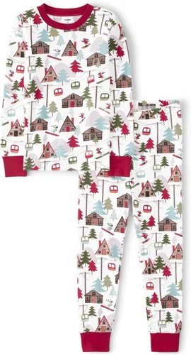 Miniatura 13 de Gymboree Conjunto de pijama unisex de algodón de Navidad de 2 piezas, niño grande, niño pequeño, gimnasio para bebé