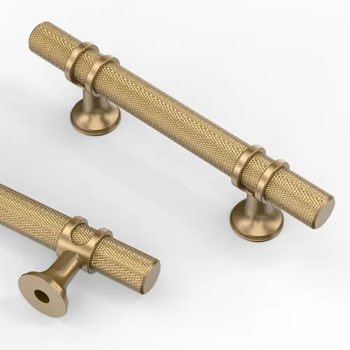 Miniatura 12 de Asidrama - Paquete de 10 manijas para gabinete de cocina de 3 pulgadas (76mm) de color negro mate y bronce champán, tiradores para gabinete