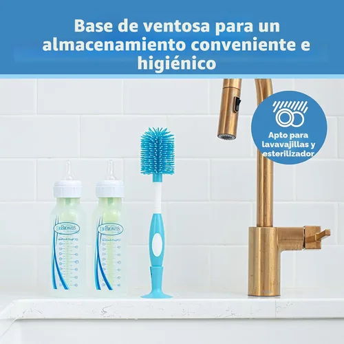 Miniatura 5 de Dr. Brown's Cepillo para botellas de tacto suave, azul