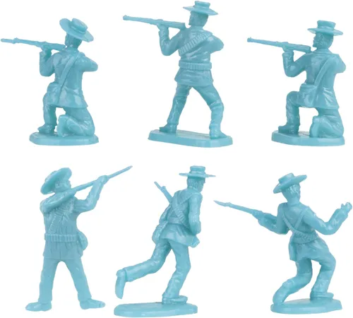 Miniatura 7 de BMC The Alamo Plastic Army Men - Figuras de soldado de 37 piezas de Texas vs. Mexico