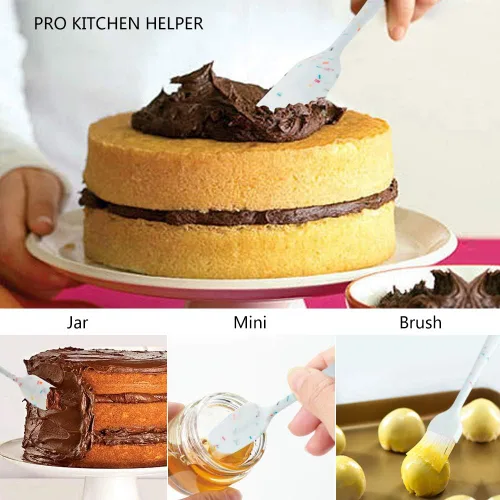 Miniatura 6 de SHEbaking Juego de espátulas de silicona para freidora de aire y muffins, juego de 6 piezas