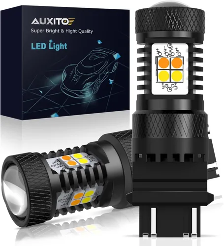 Miniatura 18 de AUXITO Bombilla LED 1157 blanca, superbrillante 2057 2357 7528 BAY15D, bombillas LED para respaldo, señal inversa, intermitente, estacionamiento