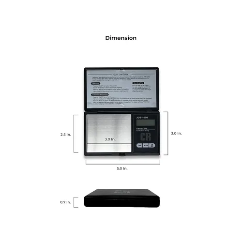 Miniatura 4 de CR Scale - Báscula digital prémium para alimentos, 3.53 oz por 0.00 oz, negro, portátil (JDS-100B)