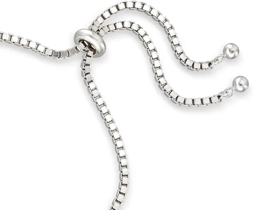 Miniatura 3 de Ross-Simons Pulsera Bolo de Topacio Azul Cielo de 5,00 qt t en Plata de Ley, Gema, Topacio