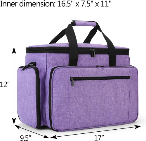 Miniatura 6 de LUXJA Estuche para máquina de coser con almohadilla extraíble, funda de viaje para máquina de coser y accesorios