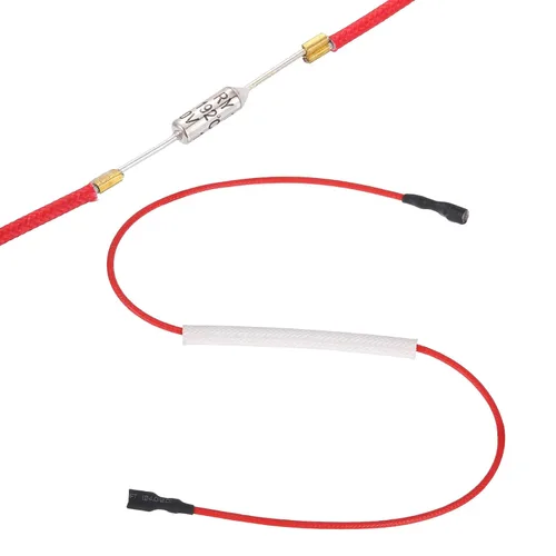 Miniatura 16 de MECCANIXITY Fusible de temperatura universal para olla arrocera, 168.8 °F 10 A 250 V Fusible térmico de metal con ambos terminales de fibra