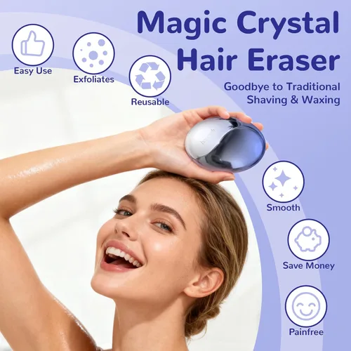 Miniatura 5 de Borrador de pelo de cristal para mujeres y hombres, removedor de pelo de cristal reutilizable sin dolor, depilación para mujeres, borrador mágico
