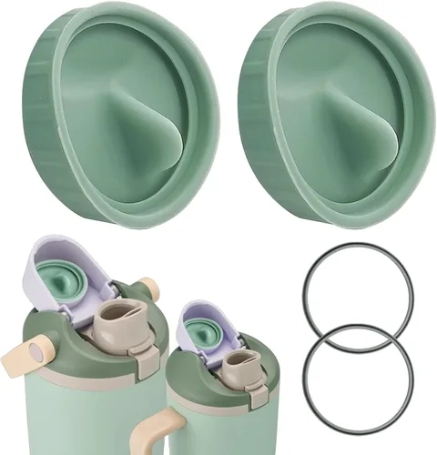 Miniatura 11 de Juego de tapones de silicona a prueba de fugas y anillos de junta para Owala FreeSip Sway de 30 onzas y 40 onzas, 40 onzas, silicona de grado