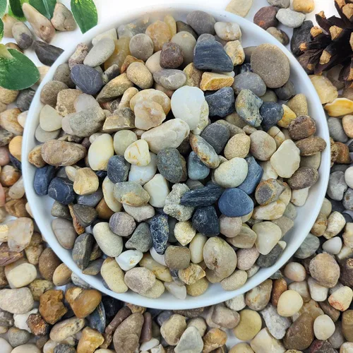 Miniatura 8 de YISZM Rocas de acuario de 5 libras, guijarros mezclados naturales de 5/8 pulgadas para plantas, rocas de río pulidas decorativas para peceras