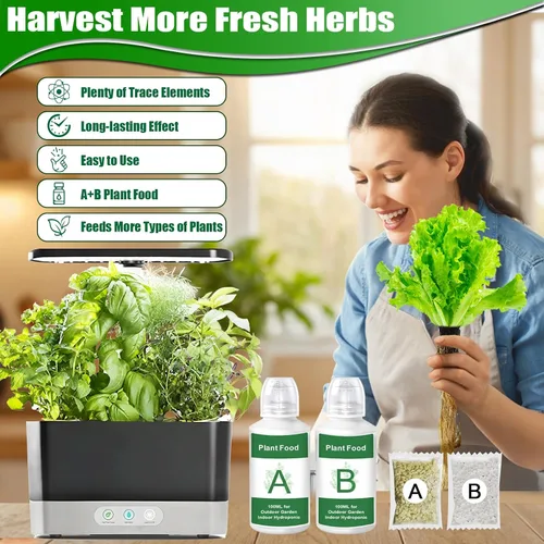 Miniatura 4 de Alimento hidropónico para plantas de 20.3 fl oz, alimento para plantas de interior A&B para sistema hidropónico y plantas de interior en maceta, kit