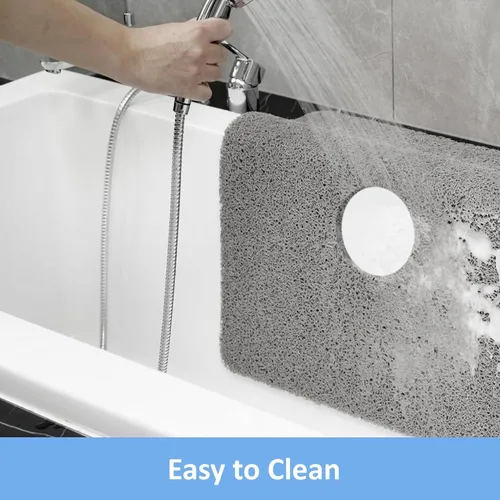 Miniatura 7 de Tapete de ducha cuadrado, 24 x 24 pulgadas, tapete de ducha súper antideslizante para ducha interior, tapete de baño de esponja de PVC suave sin