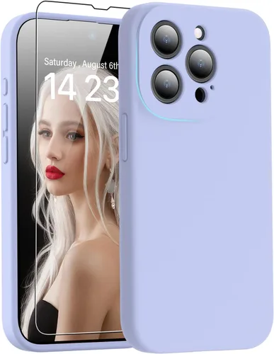 Miniatura 76 de DEENAKIN Funda de silicona compatible con iPhone 12 con protector de pantalla, mejora la protección de la cámara, funda protectora suave y flexible