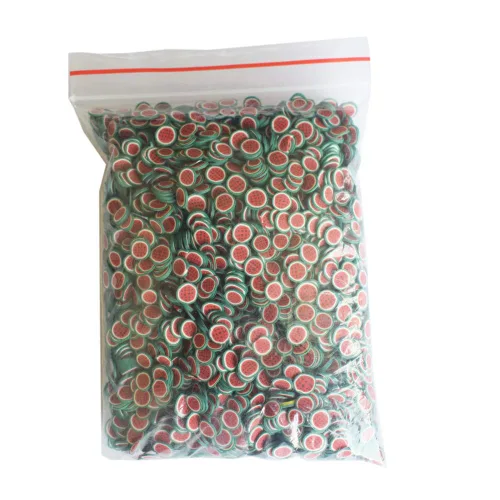 Miniatura 14 de 3.53 oz/bolsa de aguacate polímero arcilla rebanadas para manualidades DIY pequeño lindo 0.197 in plástico fruta klei barro partículas Aguacate