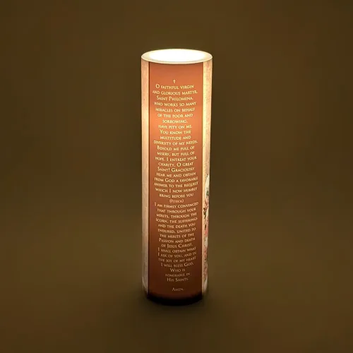 Miniatura 7 de Vela de oración devocional sin llama LED St Philomena