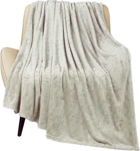 Miniatura 15 de TOONOW - Manta decorativa de vellón, supersuave, afelpada, cómoda y mullida, con patrón geométrico, franela de microfibra, para sillón, cama y sofá
