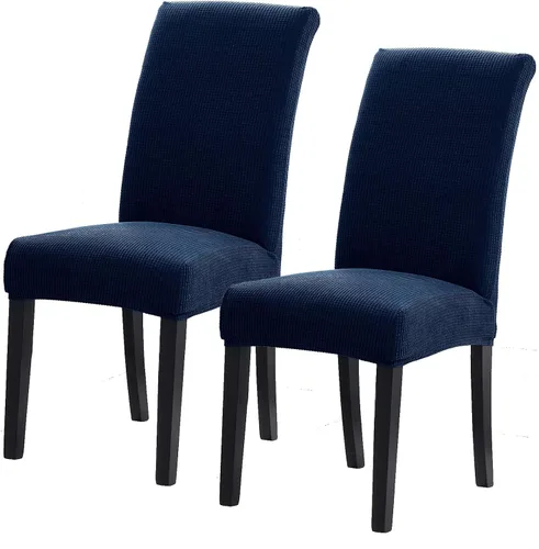 Miniatura 43 de Juego de 6 fundas elásticas para sillas de comedor, fundas para sillas de comedor lavables y removibles, fundas para sillas de comedor protectoras
