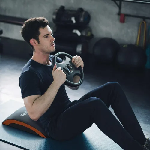 Miniatura 6 de Yes4All Ab Mat Tailbone y sin coxis, almohadilla de apoyo plegable para ejercicios abdominales para entrenamiento central y espalda baja C1. Naranja
