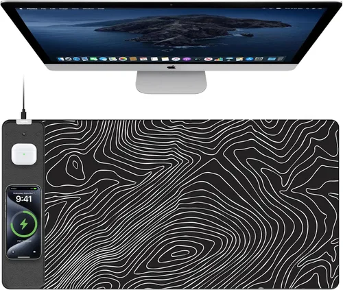 Miniatura 14 de TopMade Alfombrilla de Mouse de Carga Inalámbrica, Alfombrilla de Mouse para Juegos RGB, Alfombrilla de Escritorio para Oficina en Casa, 31.5" x RGB