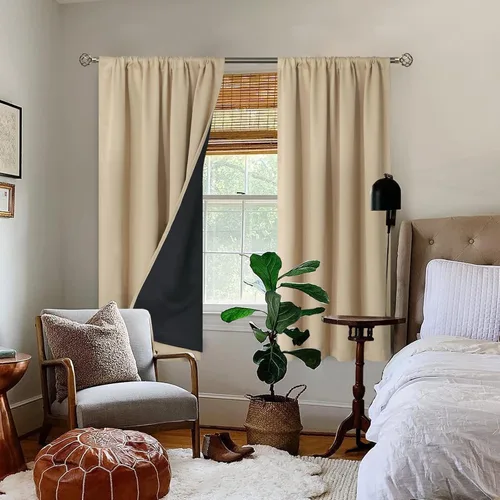 Miniatura 2 de BGment - Cortinas opacas para sala de estar de 63 pulgadas de largo, juego de 2 paneles, cortinas para oscurecer toda la habitación, cortinas