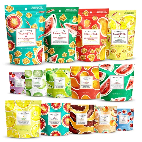 Miniatura 30 de Tamalitoz - Mango para masticar labios, caramelo duro mexicano de mango picante relleno de chile, lima y sal marina, caramelo de fruta hecho a mano