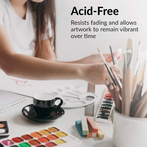 Miniatura 8 de Bloc de papel de acuarela, paquete de 2, papel pesado blanco prensado en frío de 140 libras para pintura de acuarela, marcadores y bolígrafos, 11 x