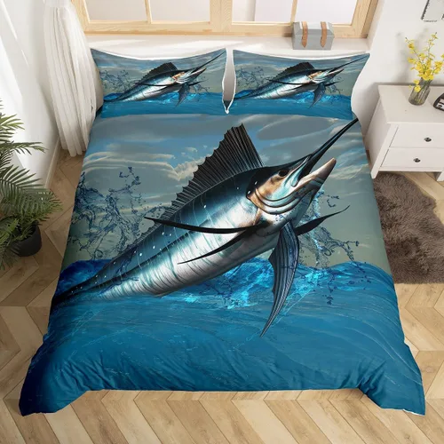 Miniatura 35 de Erosebridal - Juego de ropa de cama con diseño de parque nacional, funda de edredón de montañas humeantes, funda de edredón verde bruma y árbol