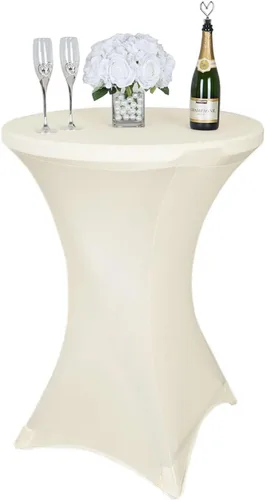 Miniatura 10 de BalsaCircle Mantel elástico ajustable de elastano negro de 36 pulgadas para decoración de bodas, fiestas, eventos