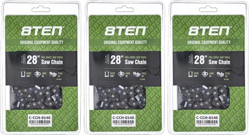 Miniatura 24 de 8TEN Cadena de motosierra semi cincel de 6 pulgadas .050 1/4 42 DL para Worx WG320 Black & Decker LLP120 (paquete de 3)