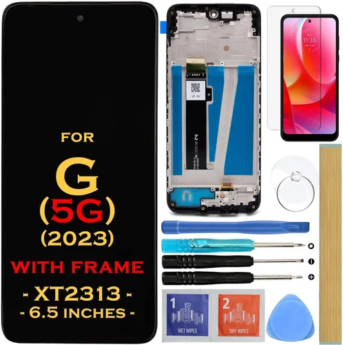 Reemplazo de pantalla LCD táctil digitalizador Asamblea con marco para Motorola Moto G 5G 2023 XT2313 XT2313-3 XT2313-3 XT2313-4 XT2313-6 6.5