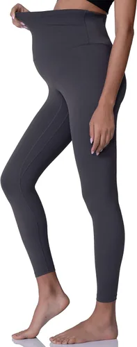 Miniatura 3 de POSHDIVAH - Mallas de maternidad, para usar sobre el vientre, pantalones de yoga para el embarazo, para entrenamiento activo