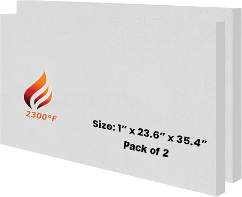 Miniatura 12 de Aislamiento de tablero de fibra de cerámica, clasificación de 2300 F, 1 x 19.7 x 39.4 pulgadas, paquete de 1 tablero de aislamiento térmico de fibra