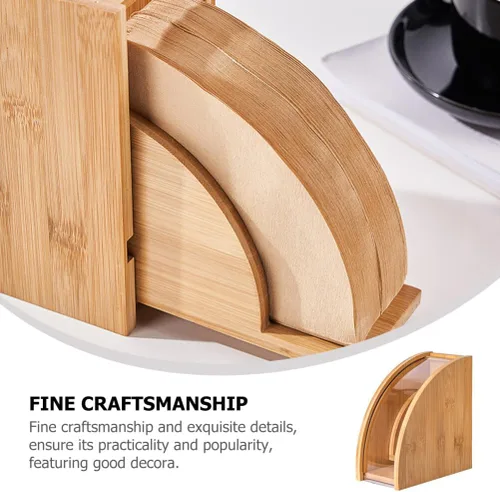 Miniatura 9 de Kichvoe Soporte de filtro de café con forma de ventilador, estante de almacenamiento de papel de café, contenedor de papel de filtro de café