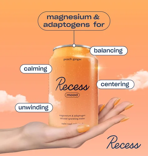 Miniatura 15 de Recess Mood - Bebida calmante con suplemento de magnesio, 12 onzas (Vainilla Naranja, paquete de 12)