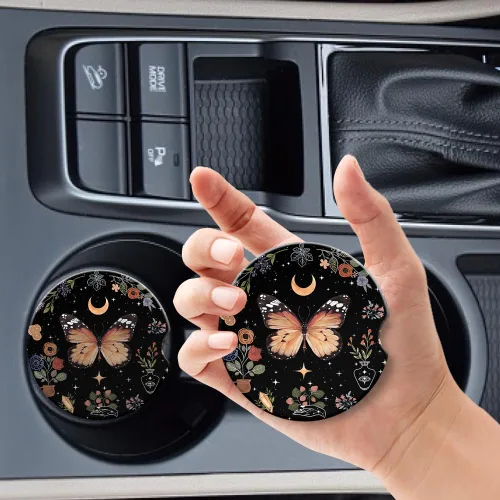 Miniatura 7 de Portavasos para automóvil, paquete de 2 posavasos universales antideslizantes insertables para automóvil, posavasos Cerimac para automóvil