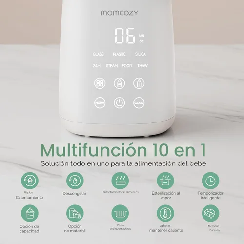 Miniatura 4 de Momcozy Calentador de Biberones, Calentadores de Biberones Rápidos para Todos los Biberones con Temporizador, Control Preciso de Temperatura